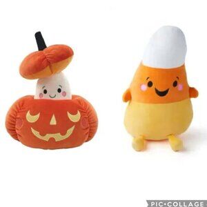 Halloween Pop Plush Pumpkin, Ghost and Candy Corn Plush Bundle. New With Tags